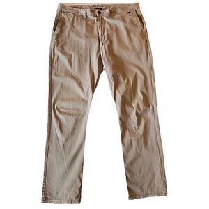 Travis Mathews Pants Sz 38 Performance Stretch Chinos Khaki Tan Golf Preppy READ